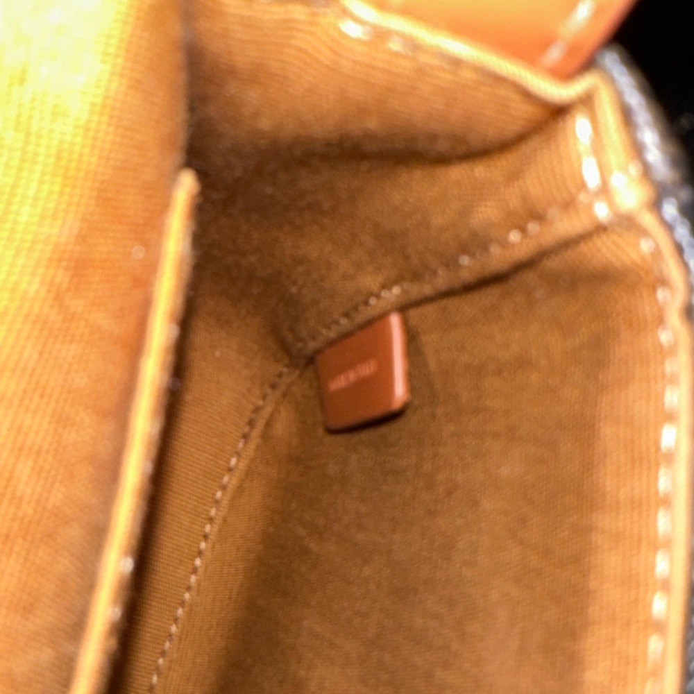 CELINE Mini Besace Crossbody in Triomphe Canvas & Calfskin Tan - Picture 7 of 9